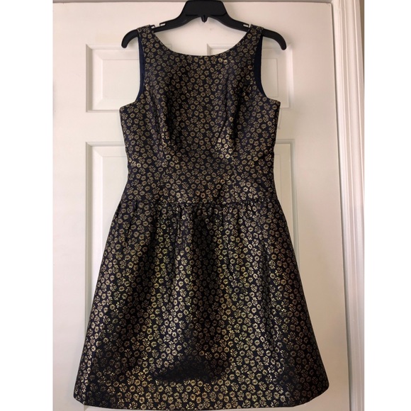 Navy blue and gold dress!!! - Picture 1 of 1